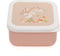 Petit Monkey Snackdozen + Drinkfles Bear and Friends/Glitter Back to School set - Peach Blossom