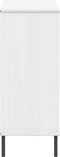 vidaXL - Schoenenrek - met - metalen - poten - OSLO - 95x35x86 - cm - grenenhout - wit