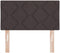 vidaXL - Hoofdbord - met - Diamant - Blokken - Ontwerp - - - Donkerbruin - - - 80 - cm - - - Stof