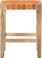vidaXL - Barkrukken - 2 - st - 60 - cm - echt - leer - bruin
