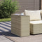 vidaXL - Tuinbijzettafel - glasblad - 58x27,5x55 - cm - poly - rattan - lichtgrijs