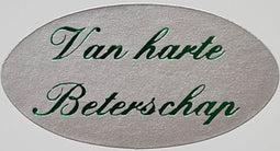 Etiket Van harte Beterschap wit/gr 40x21