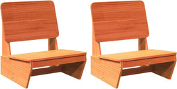 vidaXL - Tuinstoelen - 2 - st - 60x64x70,5 - cm - massief - grenenhout - wasbruin