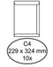 Quantore - Envelop akte C4 229x324mm zelfklevend wit 10 stuks