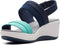 Clarks Step Cali Muir - Plateau sandalen - Elastisch bovenwerk - Navy Combi