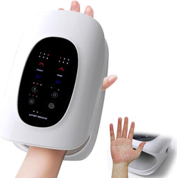 Draadloze Handmassager met Warmte en Compressie - Wit/Grijs