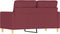vidaXL - Tweezitsbank - 120 - cm - stof - wijnrood