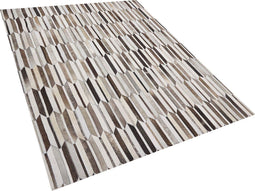 KULALAR - Patchwork vloerkleed - Bruin - 160 x 230 cm - Koeienhuid