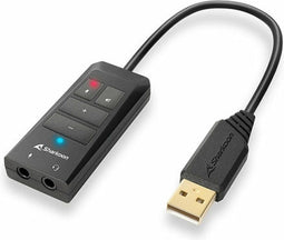 Sharkoon SB2 - Externe Geluidskaart - 7.1 Kanalen - Zwart