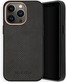 Selencia Hoesje Geschikt voor iPhone 13 Pro Hoesje - Selencia Gaia Slang Backcover - Zwart