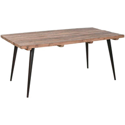 Eettafel Home ESPRIT Zwart Natuurlijk Ijzer Gerecycleerd Hout 180 x 90 x 76 cm