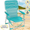 Strandstoel Aktive Turkoois 44 x 72 x 35 cm Aluminium Opvouwbaar (4 Stuks)