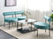 Fauteuil ALPHA Fluweel Turquoise