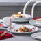 Vancasso Malacasa Felisa - 18-delige Porseleinen Dinerset - Wit/Rood (6 stuks)