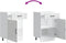 vidaXL - Keuken - onderkast - Lucca - bewerkt - hout - wit