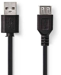 Nedis CCGB60010BK30 - USB 2.0 mini naar USB A - 300 cm - Zwart