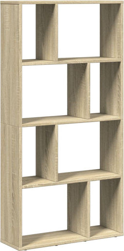 vidaXL - Boekenkast - 60x20x120 - cm - bewerkt - hout - sonoma - eikenkleurig