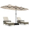 Coast Dubbele Parasol - Tuinparasol met Standaard - Solar LED 36 lampen UPF 50+ 405 x 210 x 225 cm