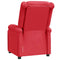 Fauteuil verstelbaar kunstleer rood