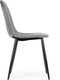 Velvet eetkamerstoel - set van 4 - grijs - 85 x 46 x 46 cm