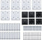 vidaXL - Schuttingpanelenset - 872x105 - cm - HKC - zwart