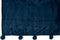 J-Line Plaid Pompom - fleece deken - polyester - blauw - 170 x 130 cm - woonaccessoires