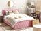 ROCHEFORT - Tweepersoonsbed - Roze - 140 x 200 cm - Fluweel