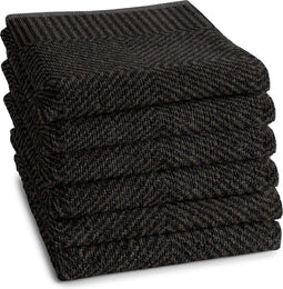 DDDDD Cisis - Keukendoek - Set van 6 - Katoen - Gestreept - 50x55 cm - Grijs (6 stuks)