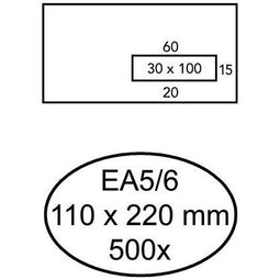 Vensterenvelop EA5/6 VR Gegomd Wit