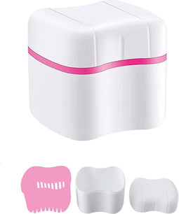 Alyze Gebitsbakje - Beugelbakje - Uitneembaar lek compartiment - Roze