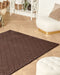 GHARO - Hoogpolig vloerkleed - Bruin - 160 x 230 cm - Polyester