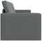 vidaXL - Vloersofa - Bed - 2-in-1 - Donkergrijs - 245x150x60,5 - cm - Stof