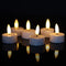 LED kaarsen met timer, 6 stuks, warm wit, 3D vlam