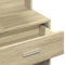 vidaXL - Kaptafel - met - kastje - 80x35x132 - cm - sonoma - eikenkleurig