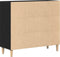 vidaXL - Sideboard - Zwart - Eiken - 90x34x80 - cm - Houtbewerkt