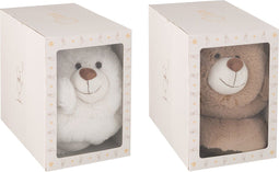 J-Line Speelmat Beer Pluche Wit/Beige Assortiment Van 2