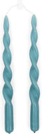 Rivièra Maison Twisted Dinner Candle petrol 2 pcs set van 3
