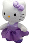 Hello Kitty HKT121 - Knuffel - 30 cm - Paars satijnen jurkmodel