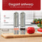 Aye Kitchen Peper en Zout Molen Set - Elektrisch - RVS - Verstelbare maalgraad (2 stuks)