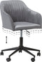 VENICE - Bureaustoel - Grijs - Fluweel
