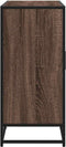 vidaXL - Dressoir - 94x35x76 - cm - bewerkt - hout - bruin - eikenkleur