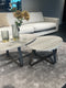 PTMD Muka coffeetable high dark grey base white marble