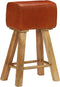vidaXL - Barstoelen - 2 - st - echt - leer - en - massief - mangohout
