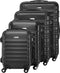 Trolley Reiskofferset Rome - 4-delig - Hardcase - Zwart - ABS