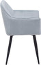 Set van 2 eetkamerstoelen JASMIN Fluweel Lichtgrijs