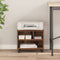vidaXL - Printerstandaard - met - wielen - Oud - Hout - 41x32x33,5 - cm