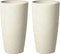 ABDERA - Bloempot set van 2 - Beige - Groot - Stenenmix