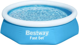Bestway Fast Set - Opblaasbaar Zwembad Ø 244x61 cm - 1880 L - Blauw