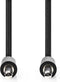 Nedis CAGP22005BK20 - 3,5 mm male naar 3,5 mm male stereo-audiokabel - 2,00 m - Zwart