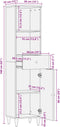 vidaXL - Badkamerkast - 38x33x160 - cm - massief - mangohout